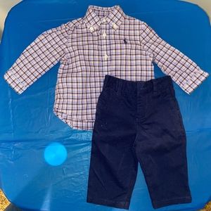 Polo Ralph Lauren 2 piece shirt and pants set